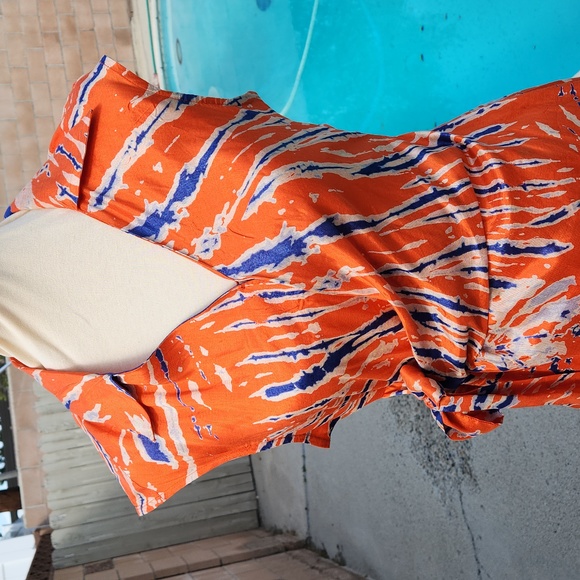 NWT Urban Outfitters Orange Wrap Mini Dress - Picture 2 of 10